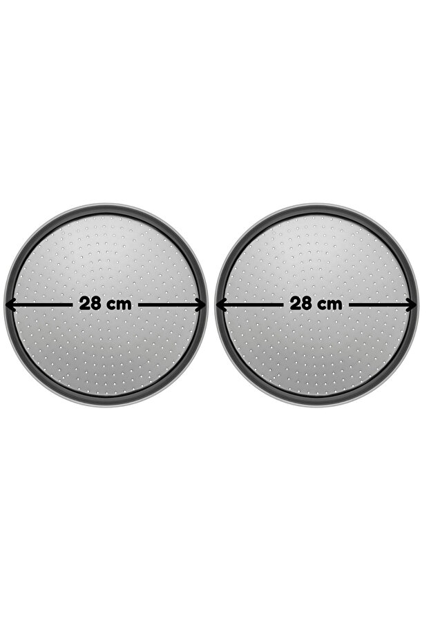 Small Size Perforated Pizza Tray Lahmacun Pita Tray 28 cm 2 Pieces