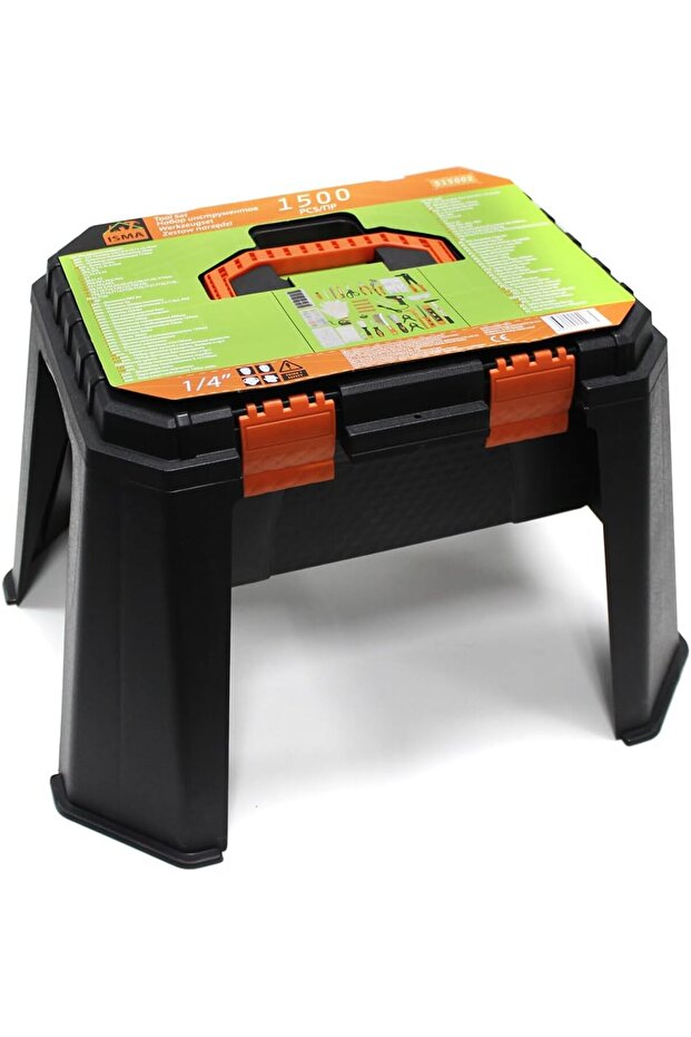 STOOL WITH TOOL BOX 1500-Pieces Comprehensive