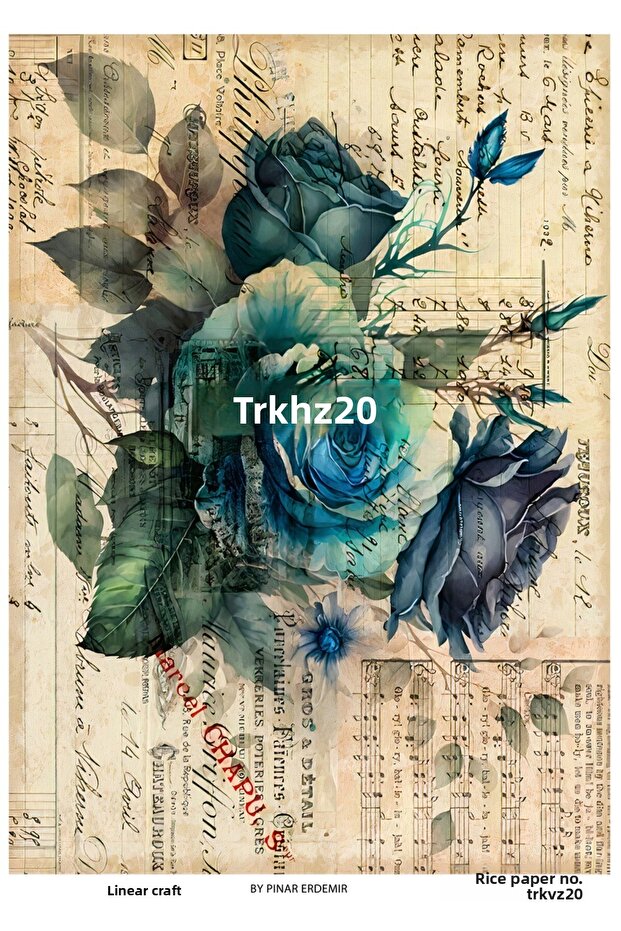 Brass Decopage Paper No:Trkvz20- 29X42Cm