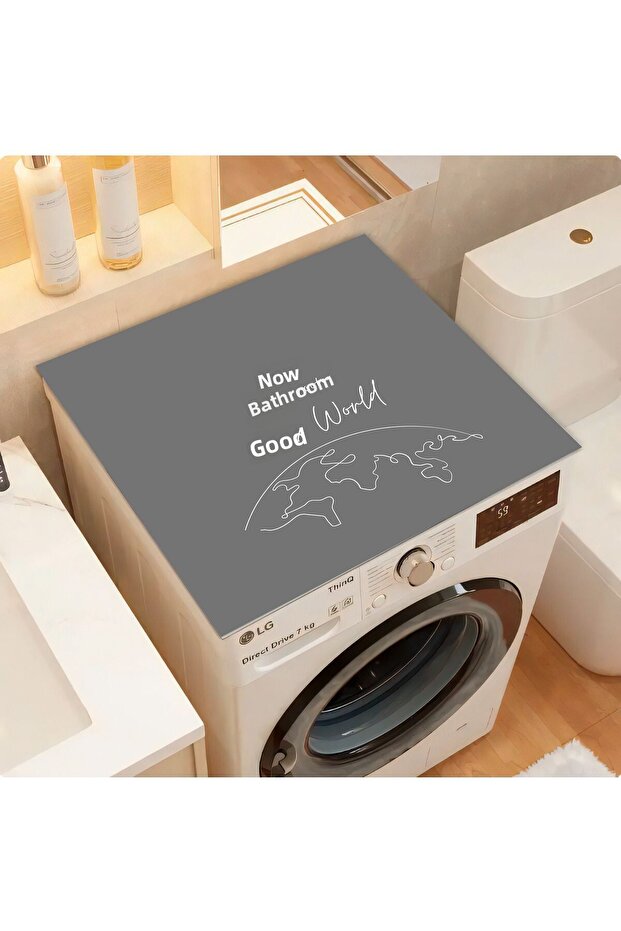 Washing Machine Dryer Cover Protection Pad Waterproof Mat Non-Slip Washable