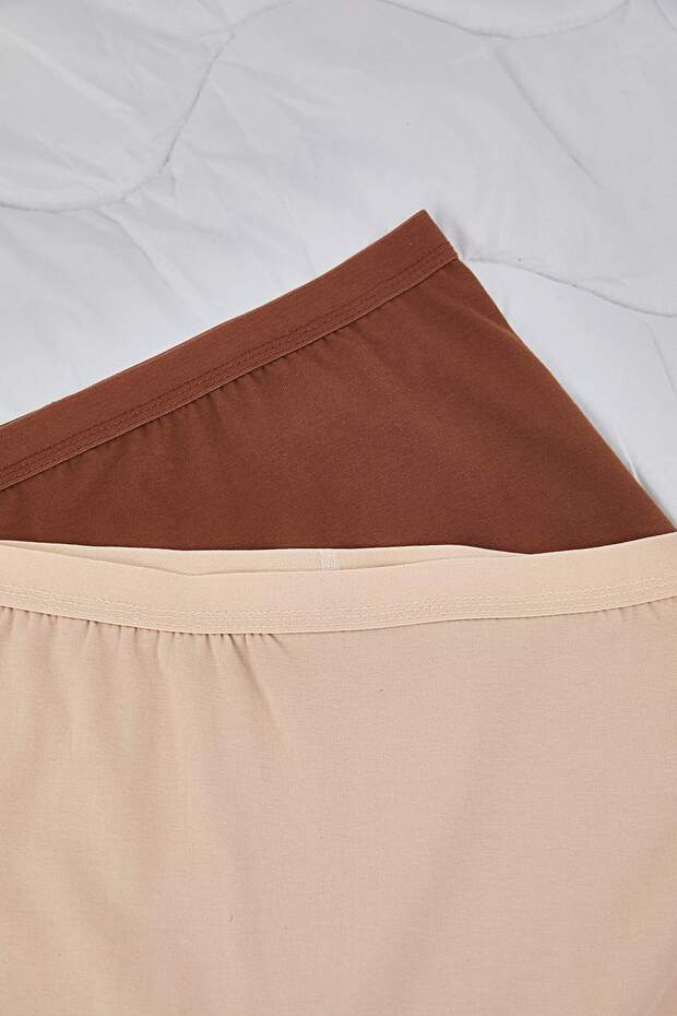 Kahverengi-Ten 2'li Paket Boxer Külot TBBSS23CM00025 Siyah - 5