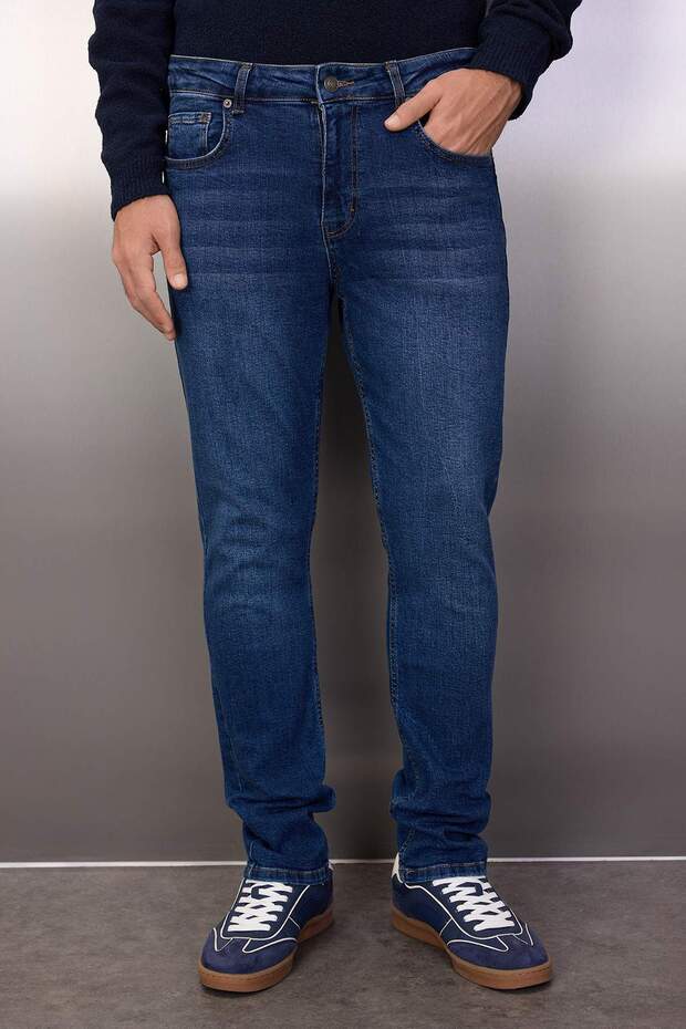 İndigo Esnek Kumaş Regular Fit Jeans Kot Pantolon TMNAW23JE00036 - 1