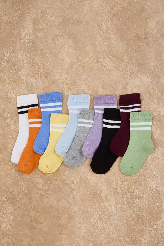 Çok Renkli Unisex Erkek Çocuk Çorap TKDAW26CO00000 - 2