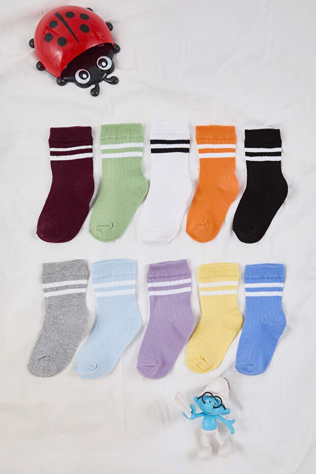 Çok Renkli Unisex Erkek Çocuk Çorap TKDAW26CO00000 - 1