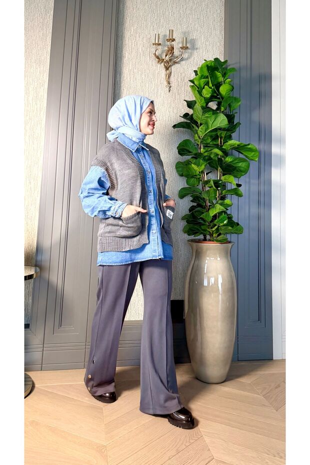 TRİKO DENIM GÖMLEK - 3