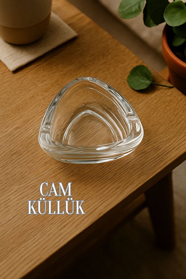 Tulip Round Glass Crystal Luxury Ashtray - Round Ash Tray - Round Ash Tray