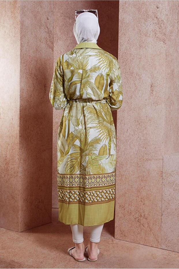 تونيك بتأثير الكتان المزخرف 44772 - 3