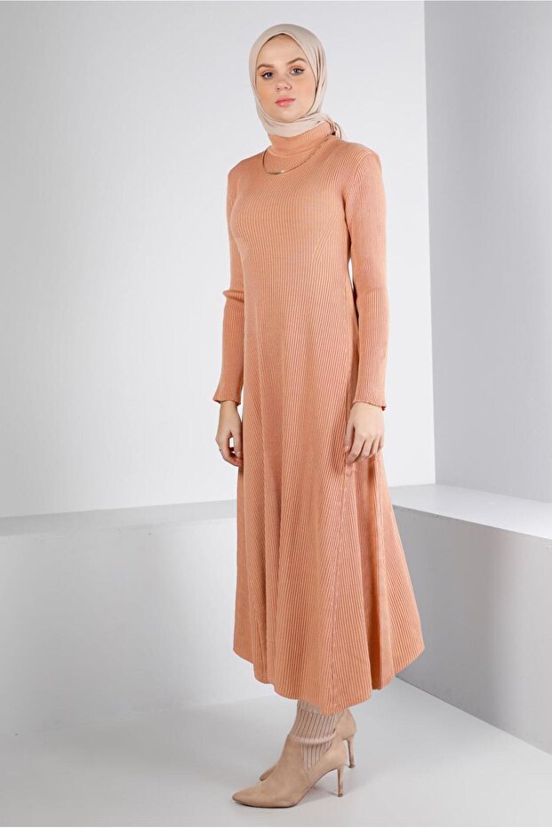 FİTİLLİ BASIC TRİKO ELBİSE 43202 - 3