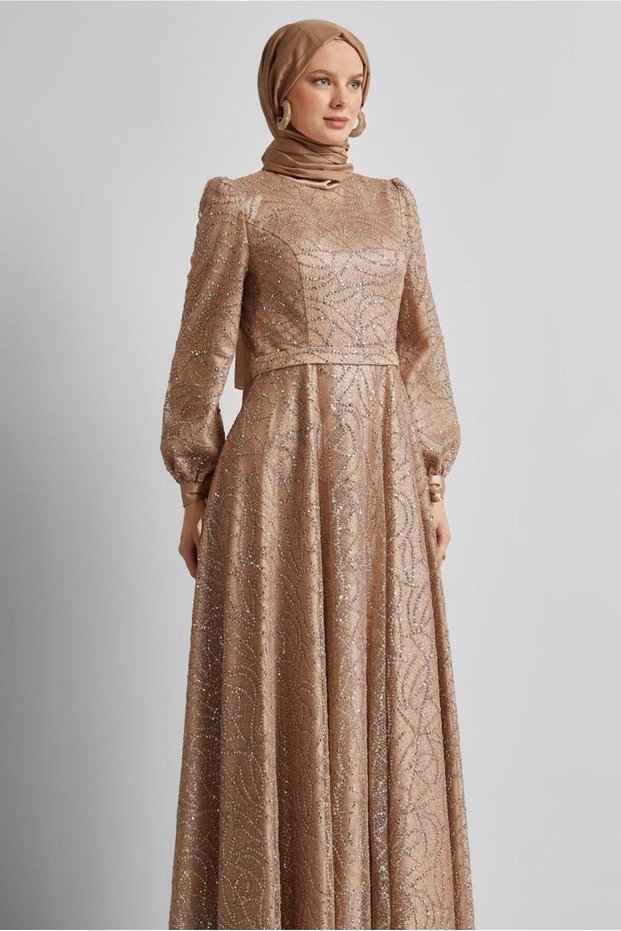 Silvery Evening Dress 50443