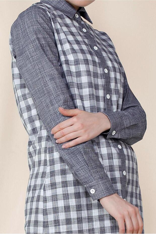 تونيك قطن منقوش مربع الشكل 4146 - 4