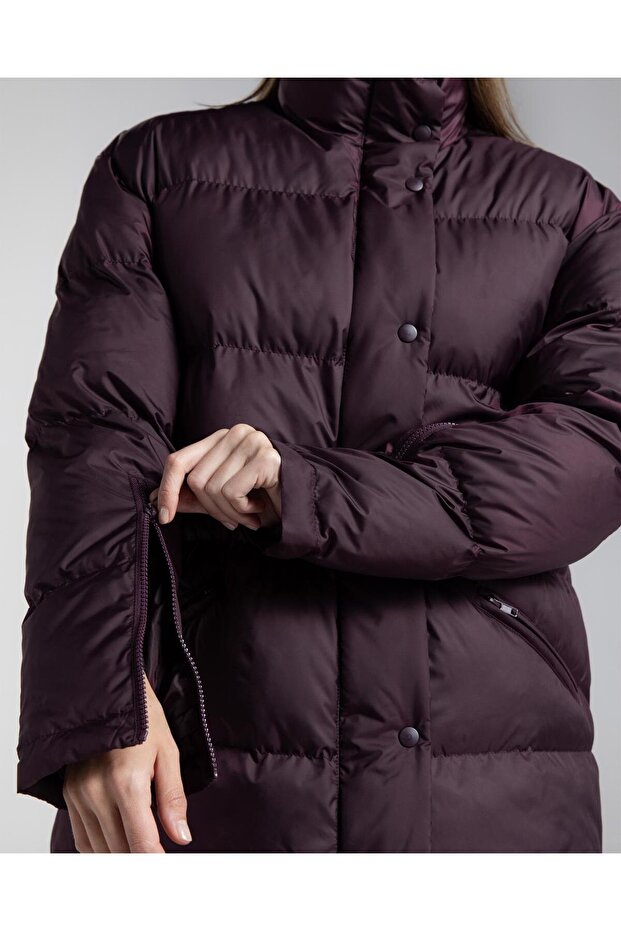 Authentic Aomi Kadın Mor Mont - 2