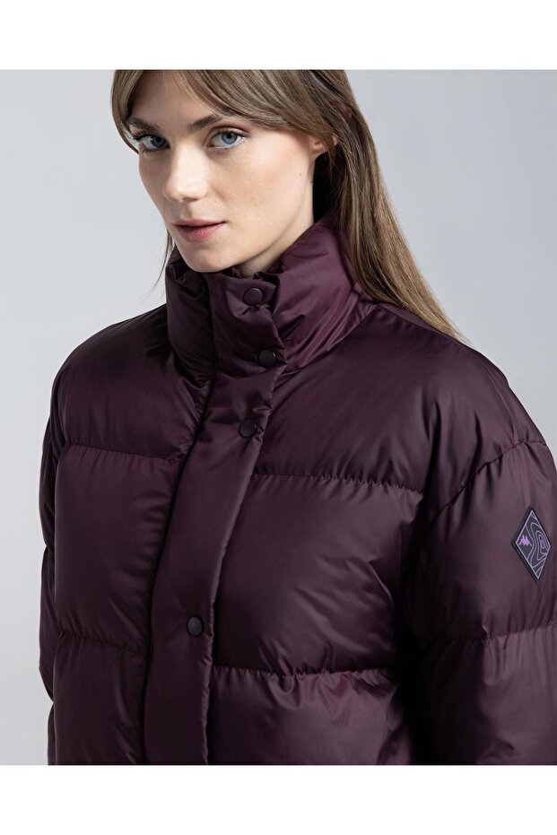 Authentic Aomi Kadın Mor Mont - 4