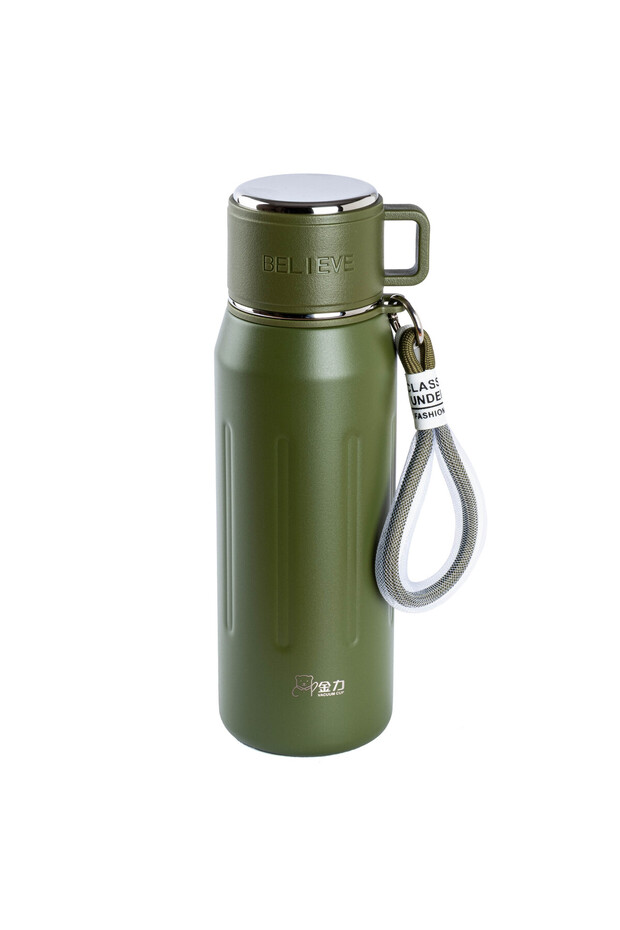Okadi Green Stainless Steel Thermos with Lid 750ml