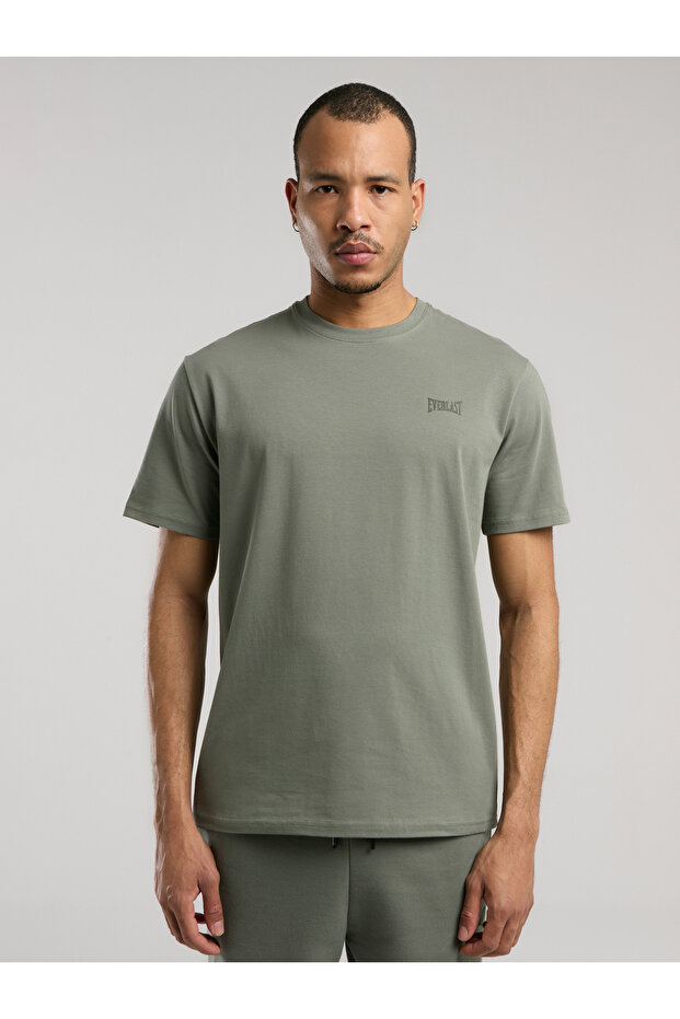 Ever Essentials Basic Regular Haki Erkek Tişört - 1