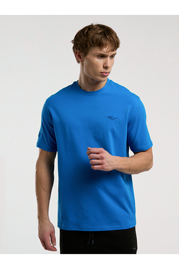 Ever Essentials Regular Mavi Erkek Tişört - 2