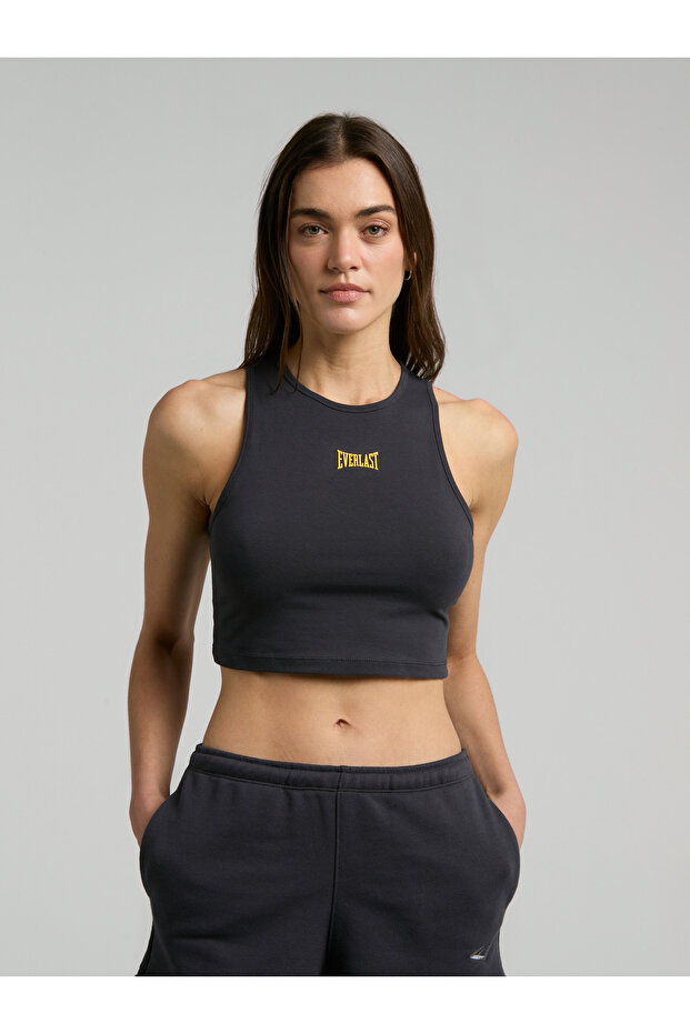 Ever Classics Wmn Füme Kadın Basic Crop Atlet - 1