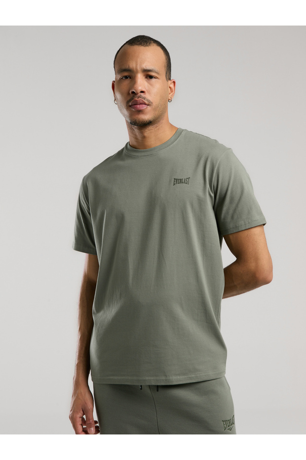 Ever Essentials Basic Regular Haki Erkek Tişört - 2