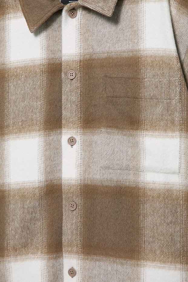 Cepli kareli ince ceket - 6