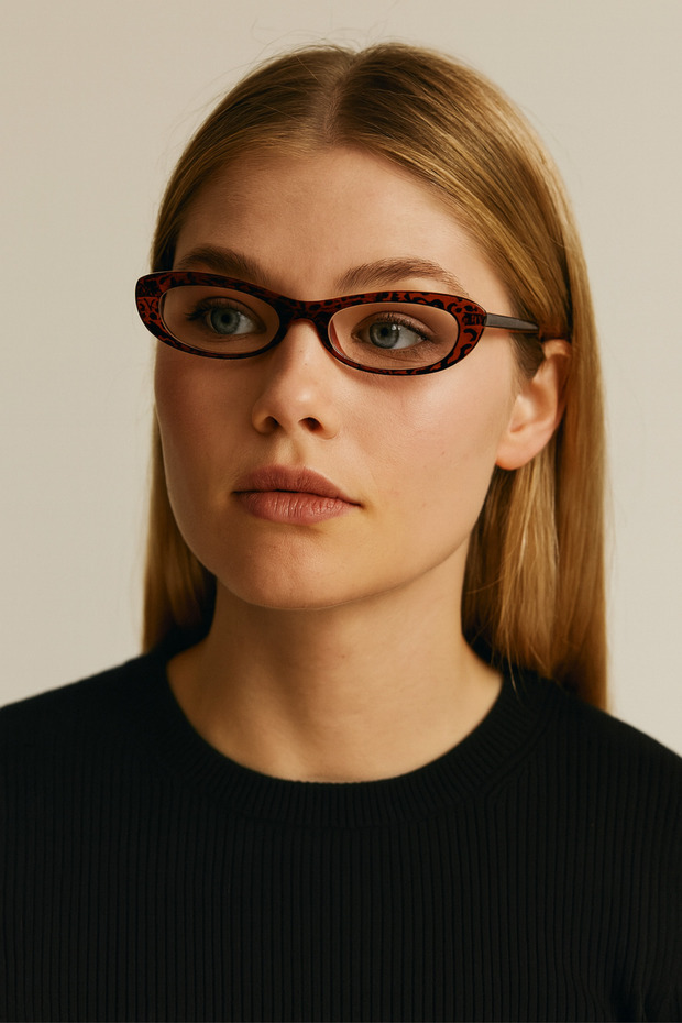Laurent Slim Thin Black Rimmed Women's Blue Block Blue Light Filter Popular Screen Glasses