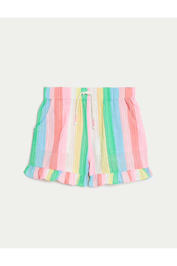 Saf Pamuklu Desenli Şort (2-7 Yaş) - 5