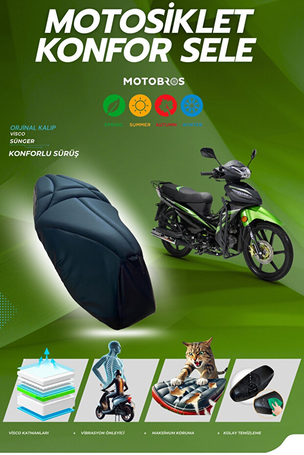 Kuba 50 Aegean Compatible Special Mold Visco Sponge Comfort Saddle Cover