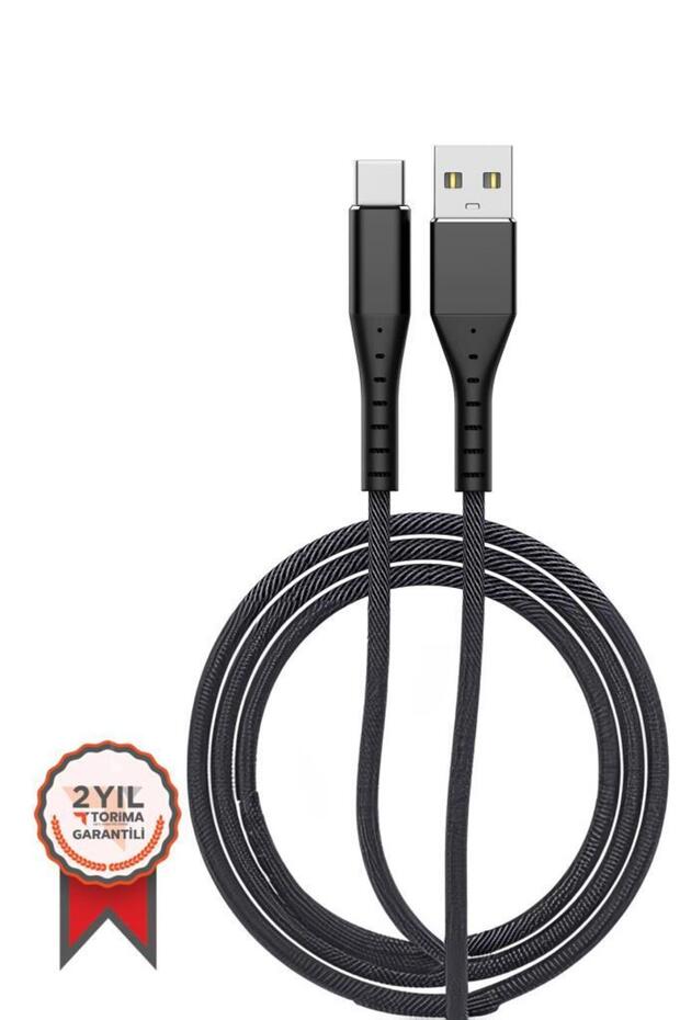 3.0A Type-C Halat Şarj-Data Kablosu Siyah AP210 - 1