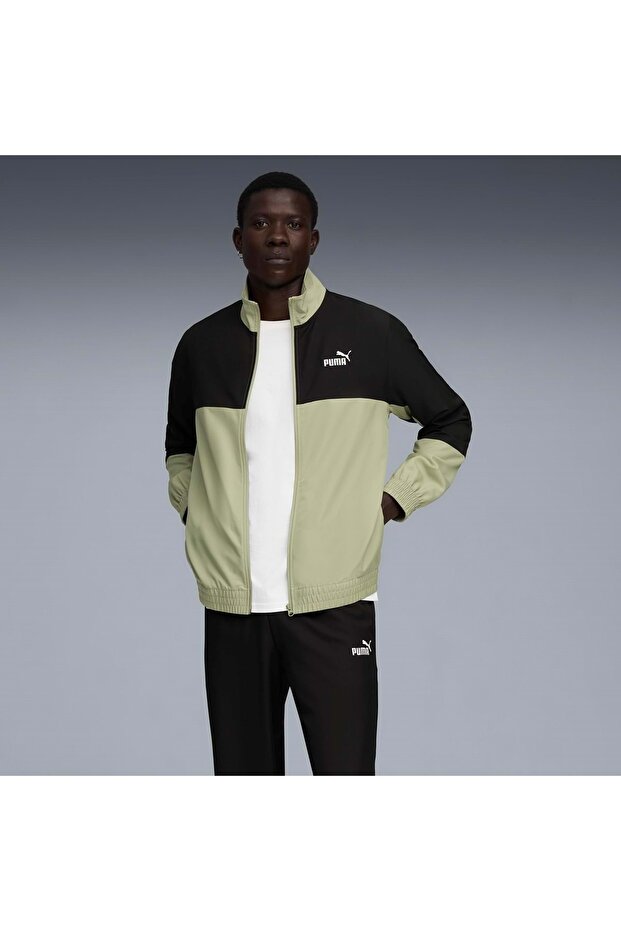 Woven Colorblock Tracksuit 688173 Men's Casual Tracksuit Set Green - 5