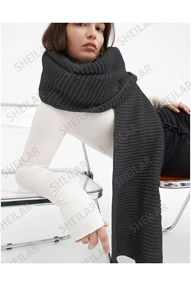 Links Örgü Triko Atkı Kaşkol - 4