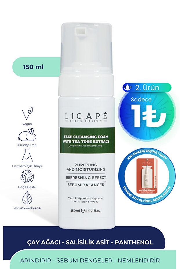 Tea Tree Active Facial Cleansing Foam 150ml - 1