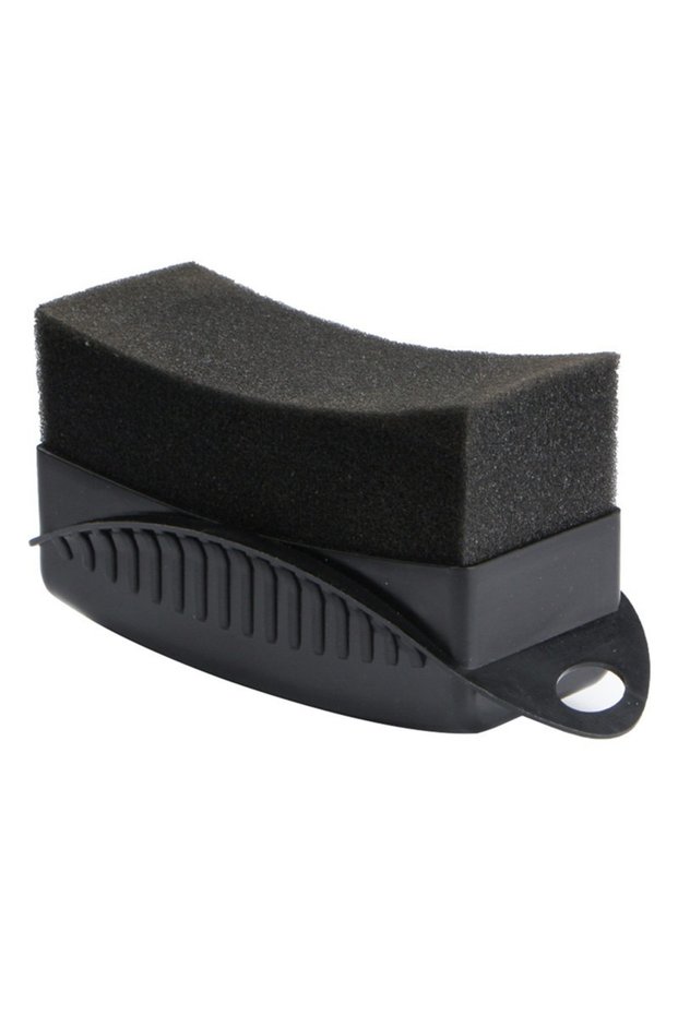 Black (without lid) Lid Opti PP Car Wheel Polishing Waxing Sponge Brush Washing Cleaning Tire Contou