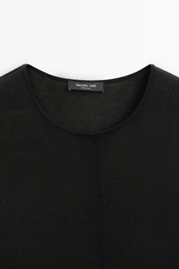 Kontrast uzun elbise - 6