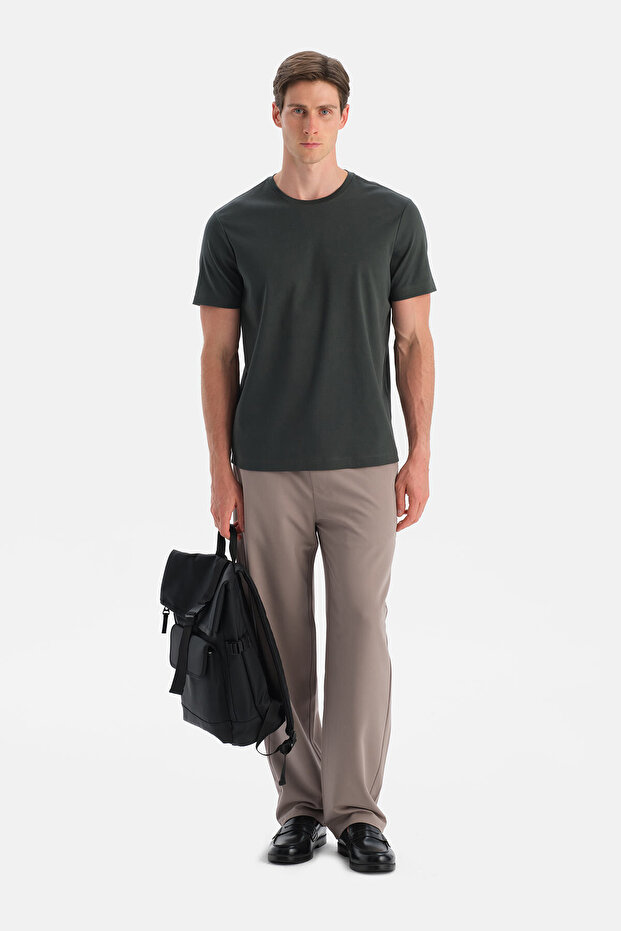 Füme Bis Yaka Regular Tişört - 5