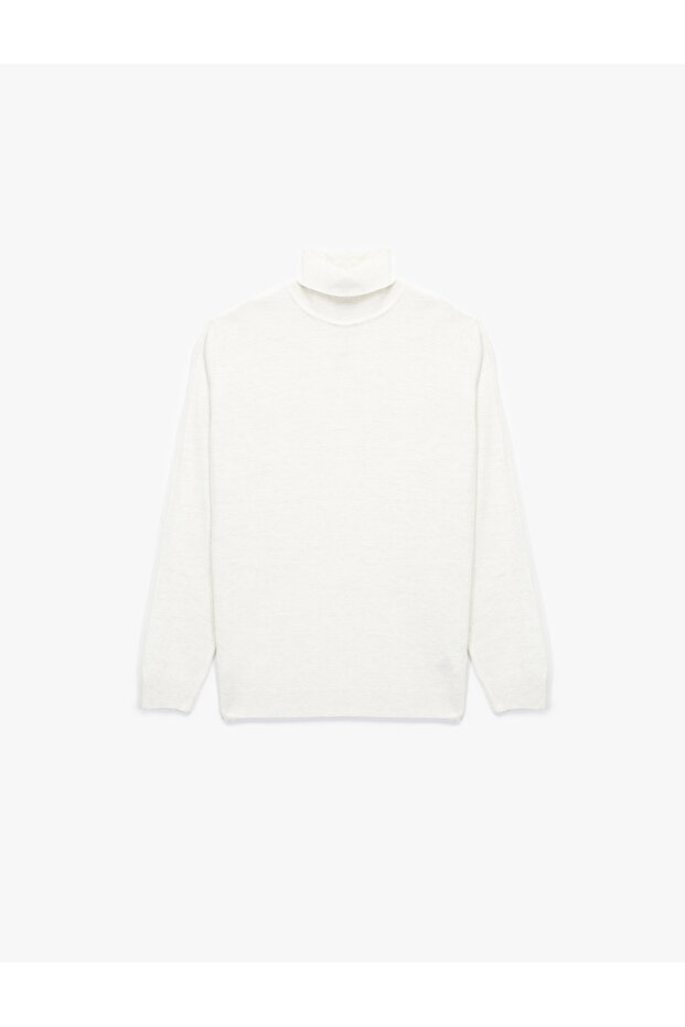 Long Sleeve Basic Turtleneck Sweater - 3