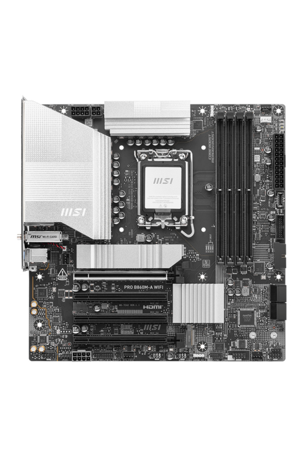 PRO B860M-A WIFI Intel B860 Soket 1851 DDR5 8800+(OC)MHz mATX Gaming (Oyuncu) Anakart - 1