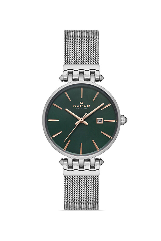 Silver Women's Wristwatch Nc34- 390506 -Anm