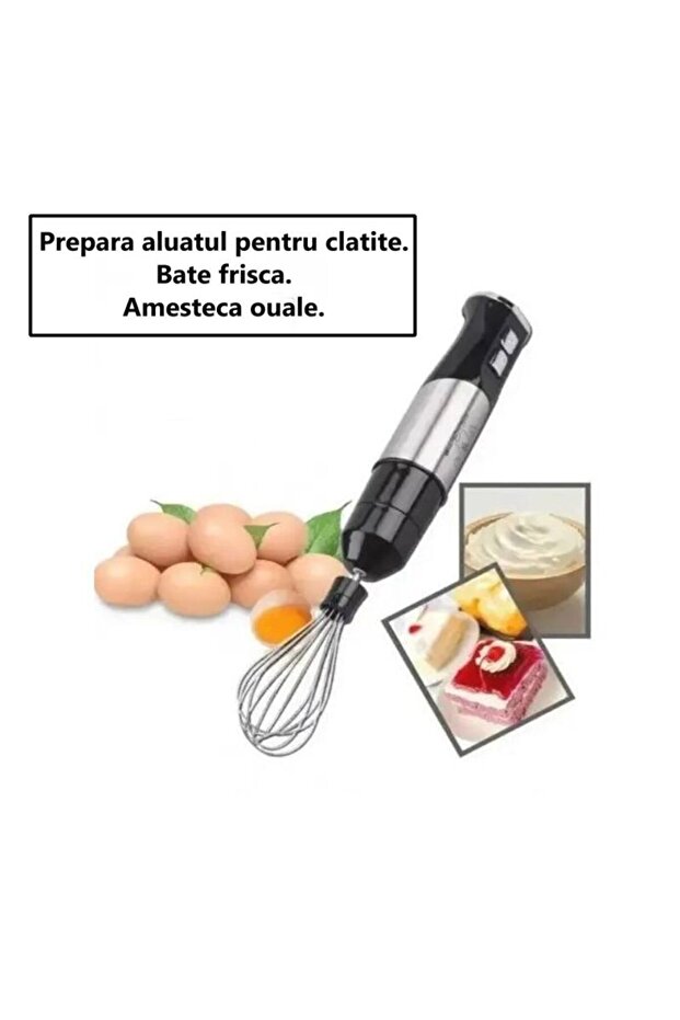 Blender, Mixer, Chopper, Masher - 5 in 1 Set - Power 800W, 9 Speeds Turbo Function, Bowl 700ml, 8043 - 4