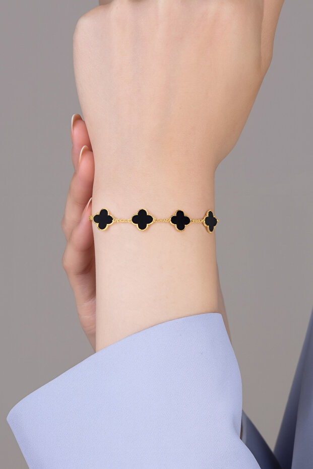 Yonca Gümüş 925 Ayar Bileklik - 2