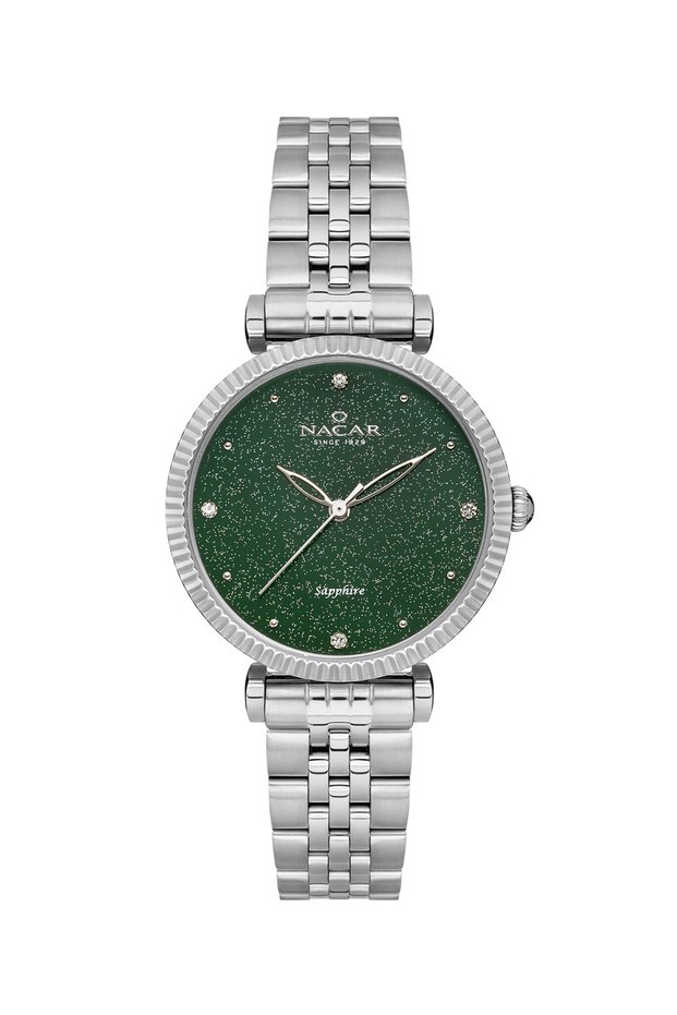 Sapphire Glass Silver Women's Wristwatch Nc34- 390553 -Anms