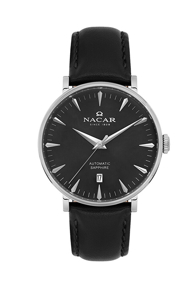 Safir Glass Classic Black Men's Wristwatch Nc34-29B640-Abl1