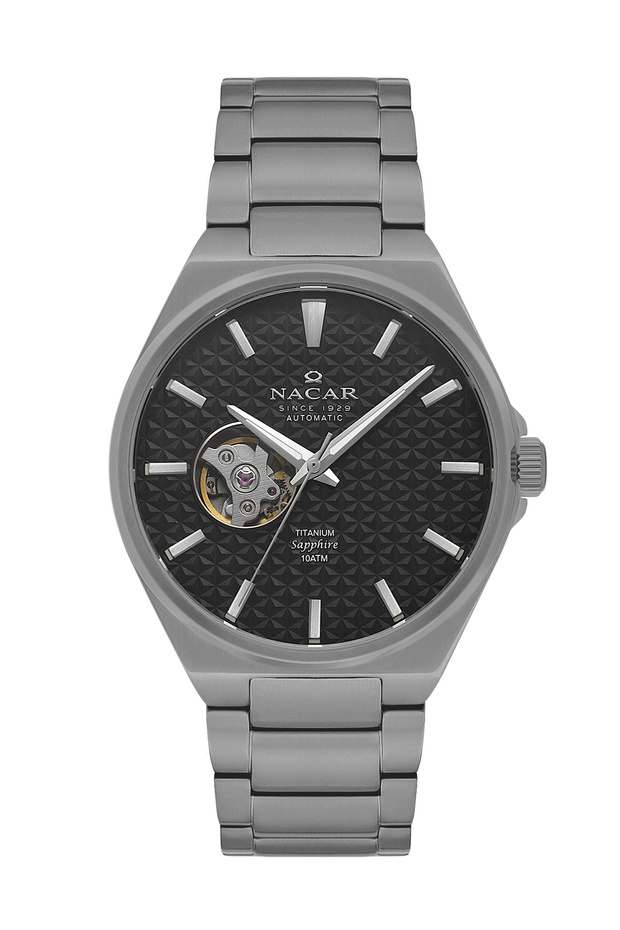 Sapphire Glass Classic Silver Men's Wristwatch Nc33- 258378 -Abm