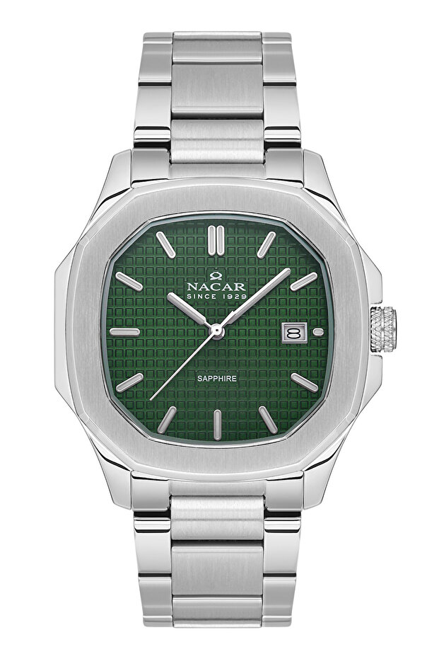 Sapphire Glass Silver Men's Wristwatch NC40-291044-ANM