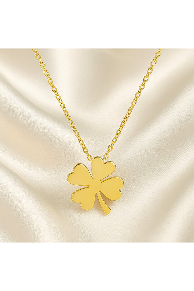 Altın Yonca Kolye - 1