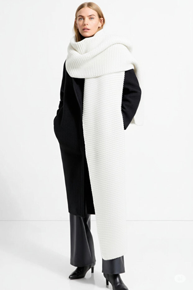 Links Örgü Triko Atkı Kaşkol - 4