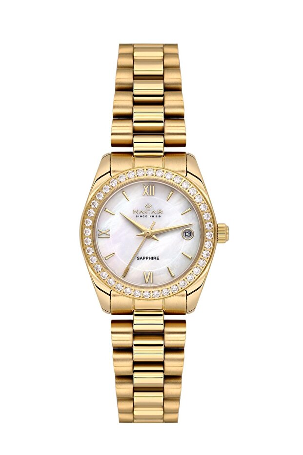 Sapphire Glass Gold Women's Wristwatch Nc34-39A427-Dwms