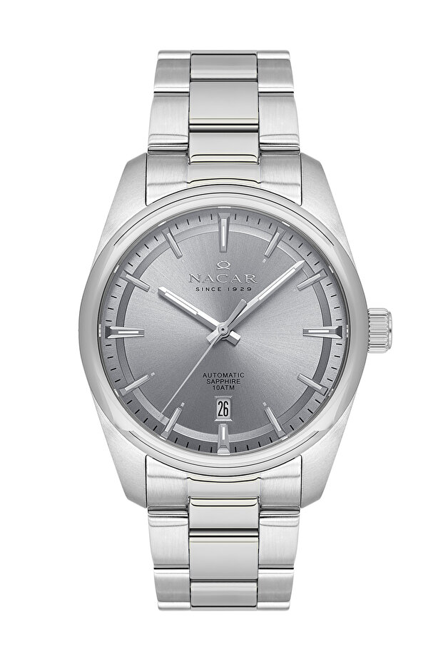 Sapphire Glass Classic Silver Men's Wrist Watch Nc08- 29430248 -Asm
