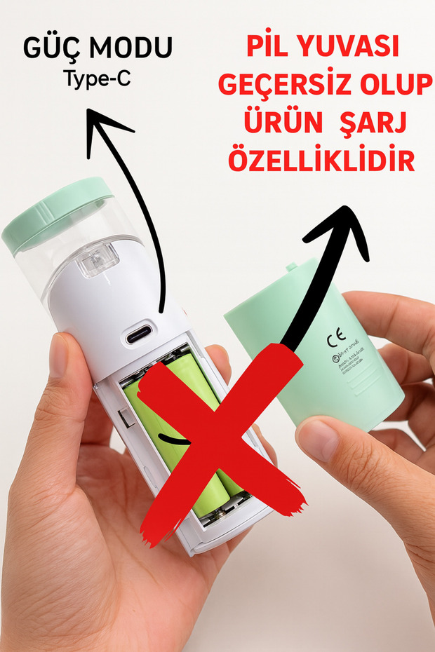Nebulizatör Taşınabilir Mesh Hava Makinesi - TYPC ŞARJLI - 2