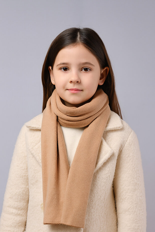 Solid Color Knitwear Children's Scarf (Age 5-10, 30X140Cm)