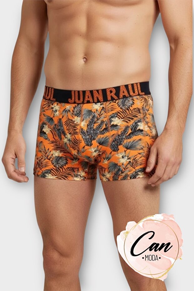 Orange Tropical Pattern – 95% Cotton Men's Boxers - Db244