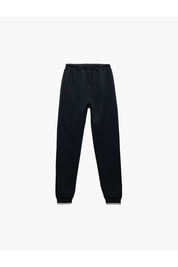 Cotton Tie Waist Basic Jogger Sweatpants