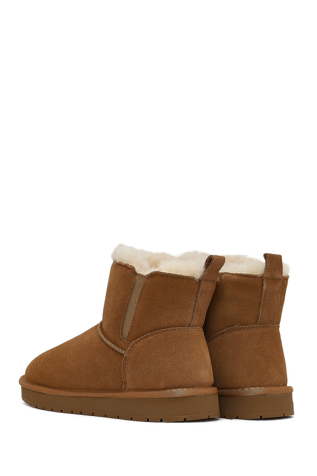 Kadın Camel Süet Deri Teddy Bot 25WFD478110 - 6